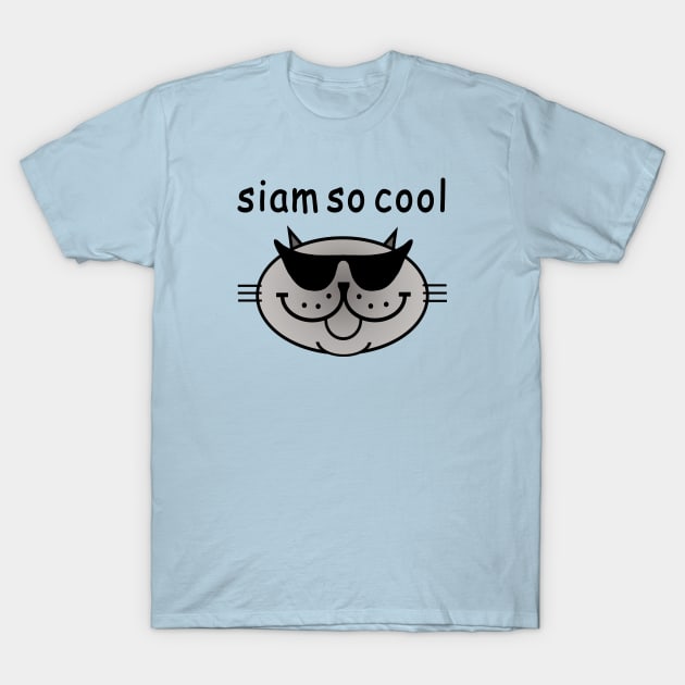 Siam So Cool - BLUE T-Shirt by RawSunArt